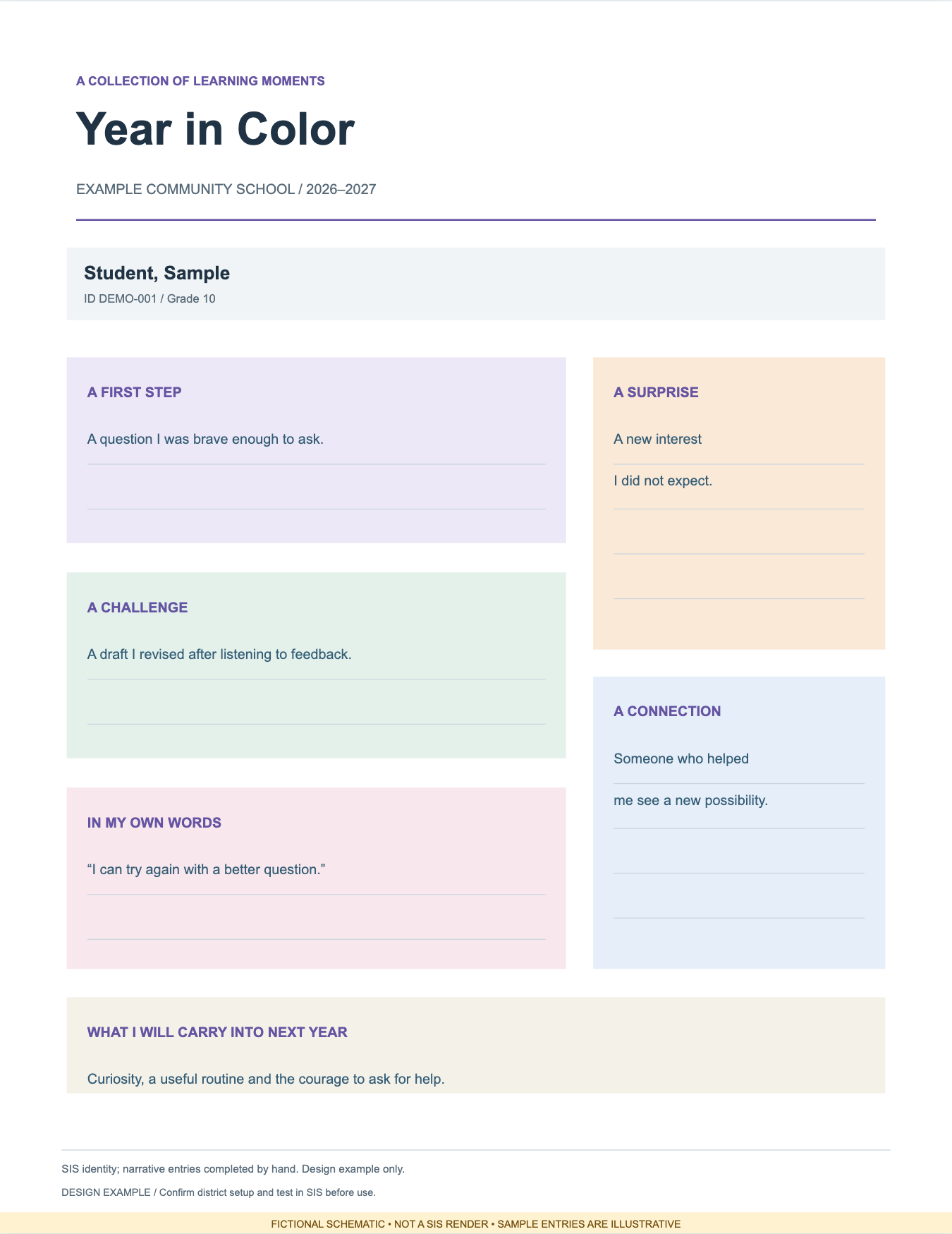 Year in Color — Report Builder Example screenshot